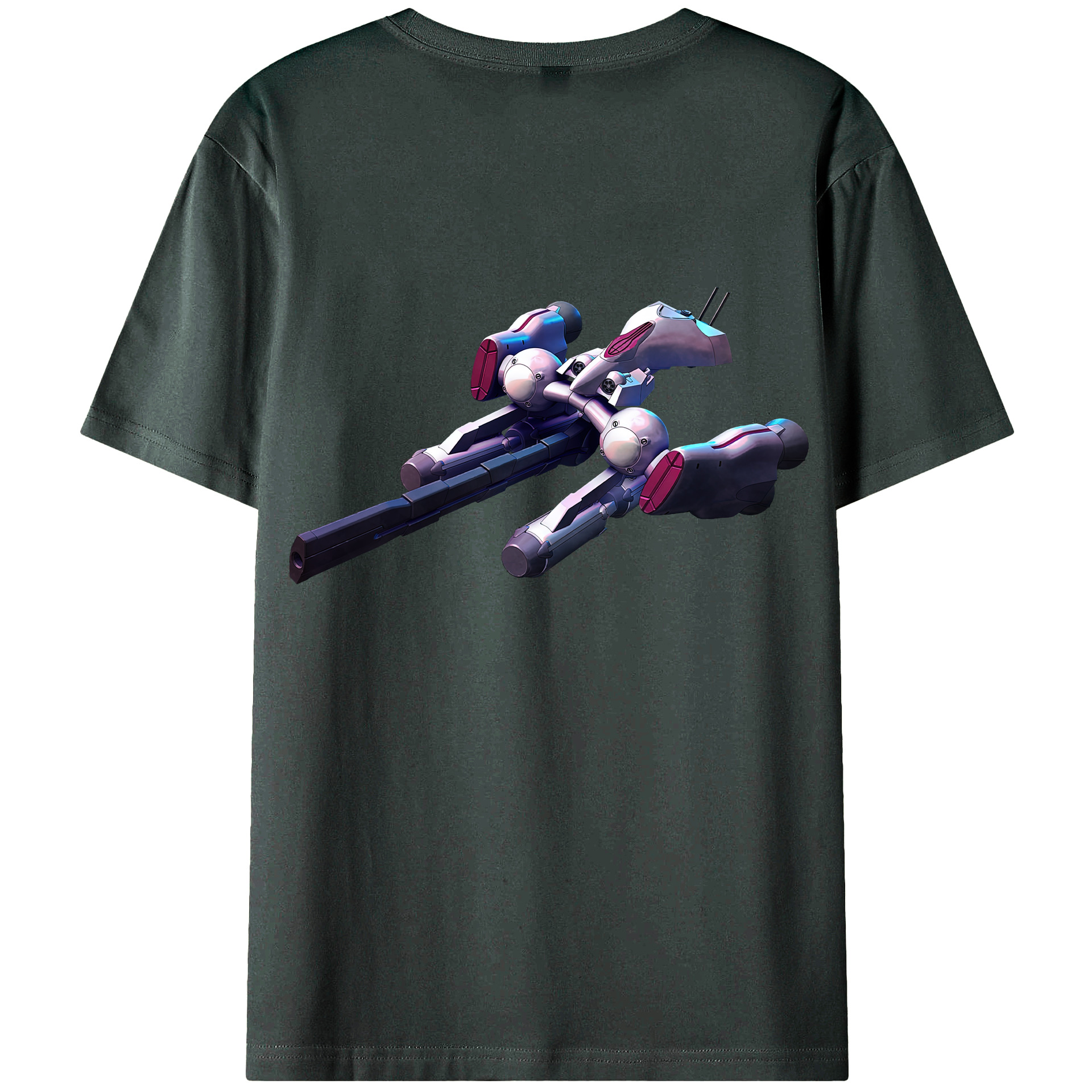 （画像用） 機動戦士ガンダム Mobile Suit Gundam 綿100％ メンズ半袖Tシャツ（バックプリント） 通気性